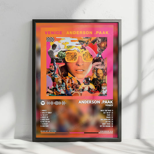 Anderson .Paak "Venice" Album Cover Poster - with Complete Tracklist