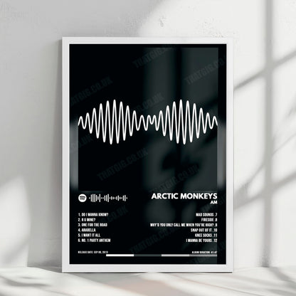 Arctic Monkeys - "AM" Album Cover Poster - with Complete Tracklist