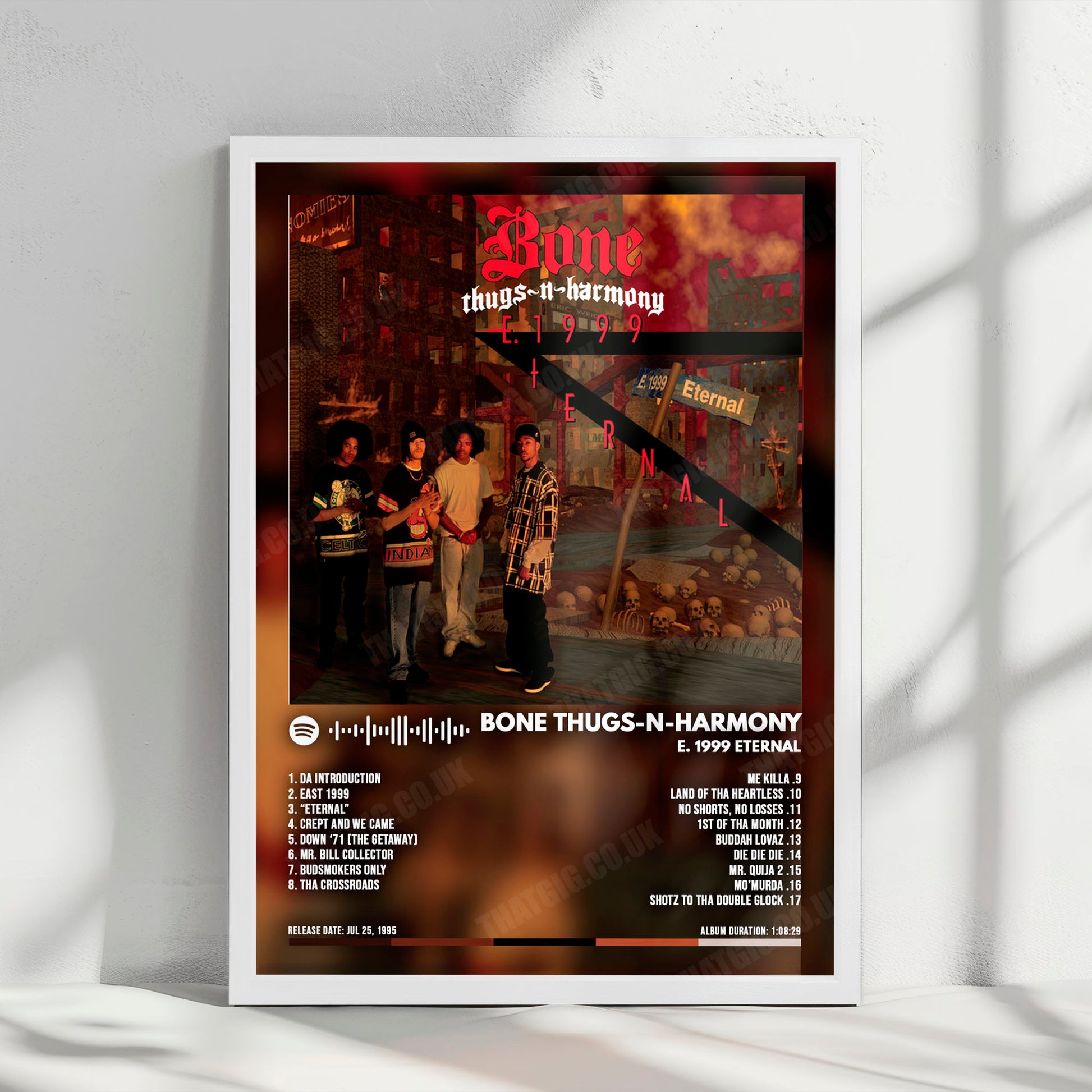 Bone Thugs-N-Harmony "E. 1999 Eternal" Album Cover Poster - with Complete Tracklist