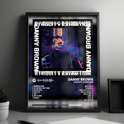 Danny Brown "Atrocity Exhibition" Album Cover Poster - with Complete Tracklist