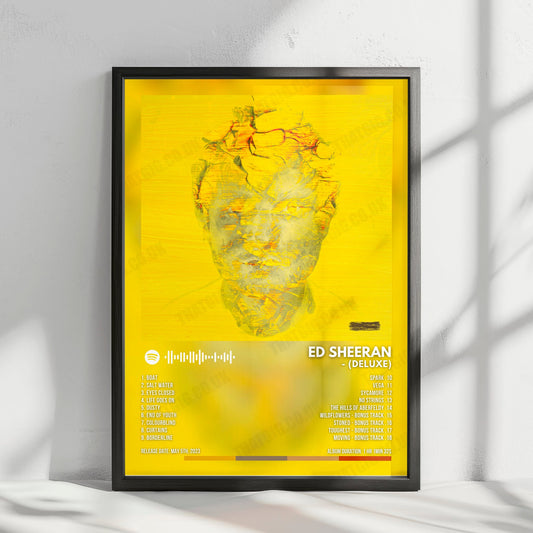 Ed Sheeran "- (Deluxe)" Album Cover Poster - with Complete Tracklist