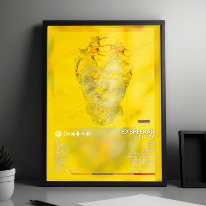 Ed Sheeran "- (Deluxe)" Album Cover Poster - with Complete Tracklist