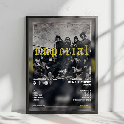 Denzel Curry "Imperial" Album Cover Poster - with Complete Tracklist