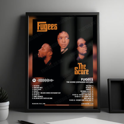 Fugees "The Score" Album Cover Poster - with Complete Tracklist