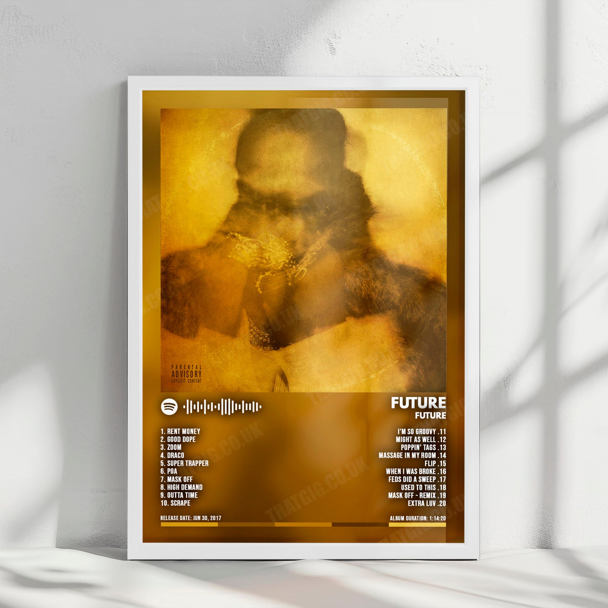 Future "FUTURE" Album Cover Poster - with Complete Tracklist