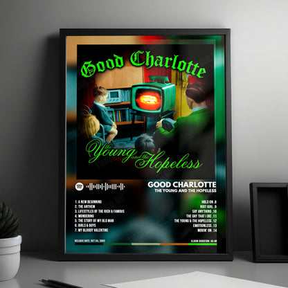 Good Charlotte "The Young and the Hopeless " Album Cover Poster - with Complete Tracklist
