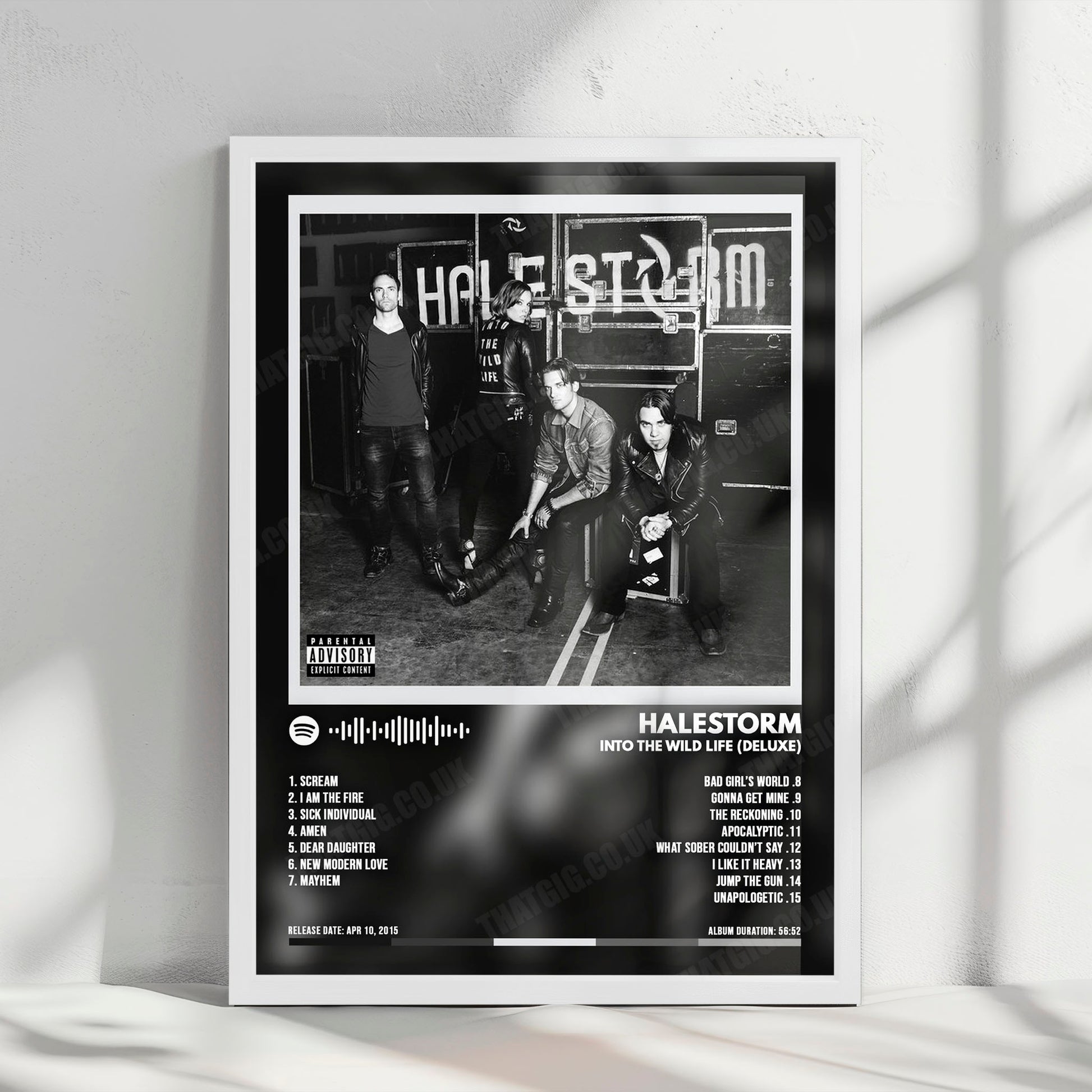 Halestorm "Into the Wild Life " Album Cover Poster - with Complete Tracklist