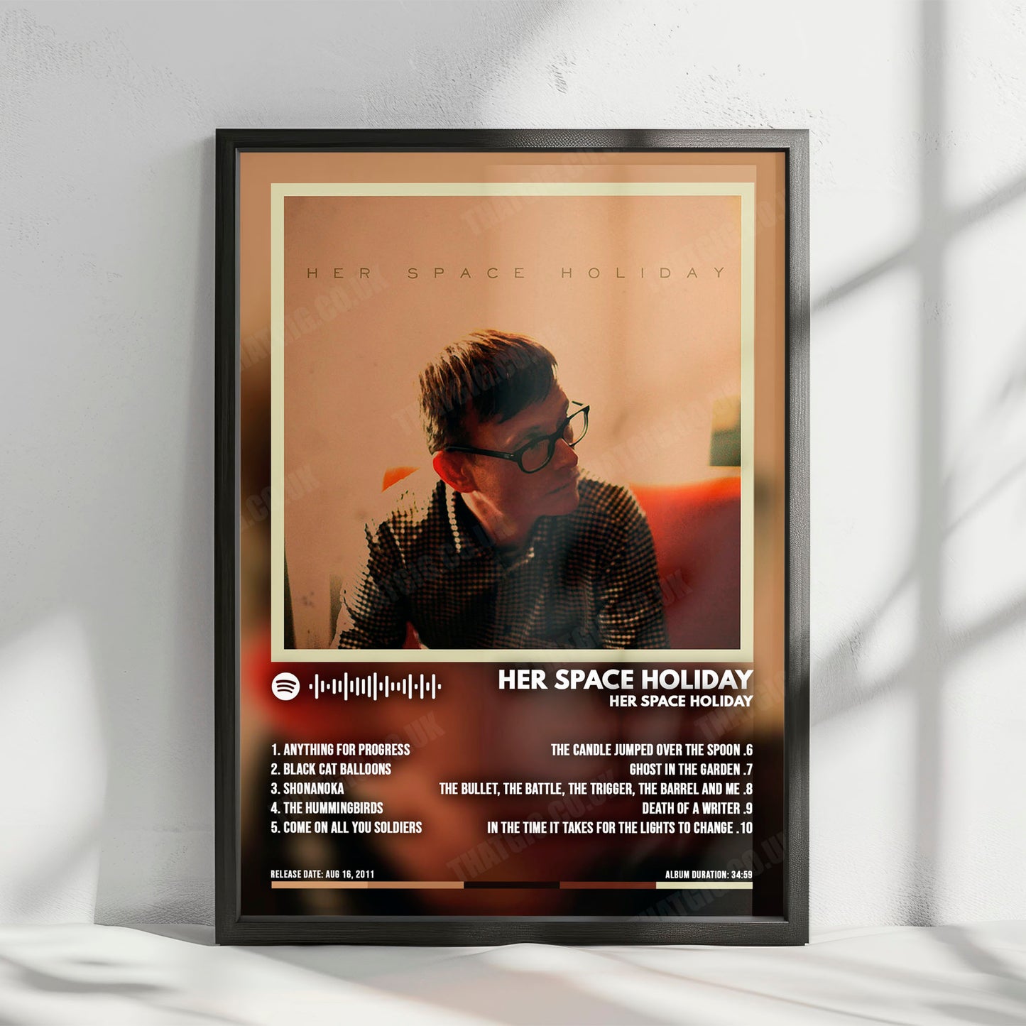 Her Space Holiday "Her Space Holiday" Album Cover Poster - with Complete Tracklist