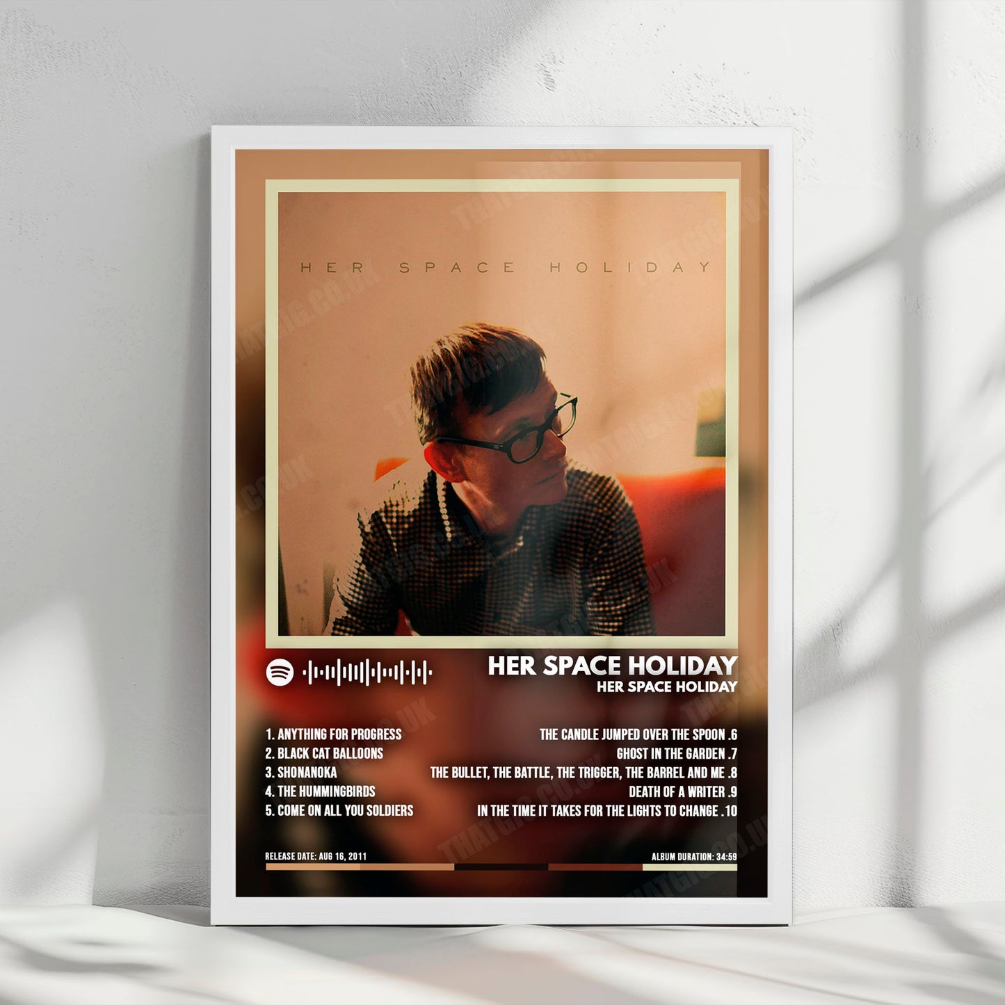 Her Space Holiday "Her Space Holiday" Album Cover Poster - with Complete Tracklist