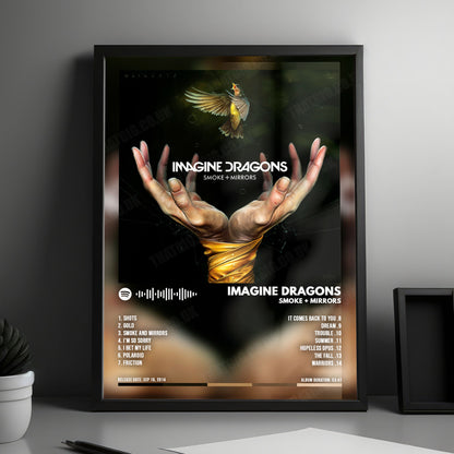 Imagine Dragons "Smoke + Mirrors " Album Cover Poster - with Complete Tracklist
