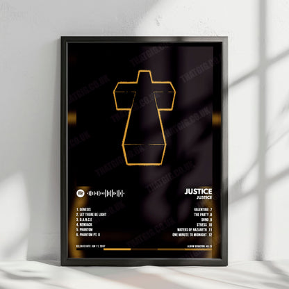 Justice "Justice" Album Cover Poster - with Complete Tracklist