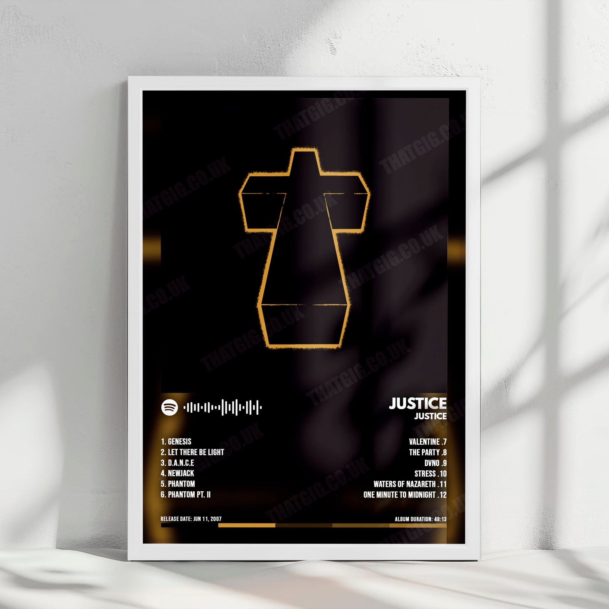 Justice "Justice" Album Cover Poster - with Complete Tracklist
