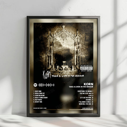 Korn "Take a Look in the Mirror " Album Cover Poster - with Complete Tracklist
