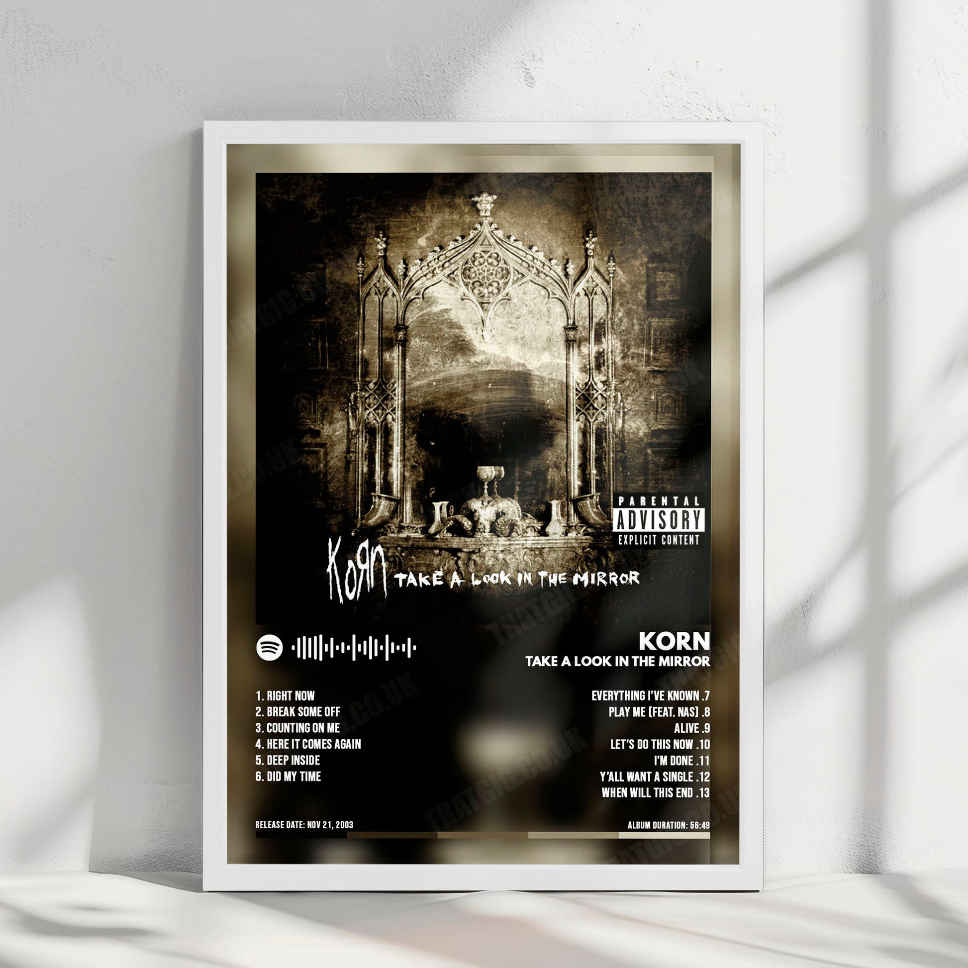 Korn "Take a Look in the Mirror " Album Cover Poster - with Complete Tracklist