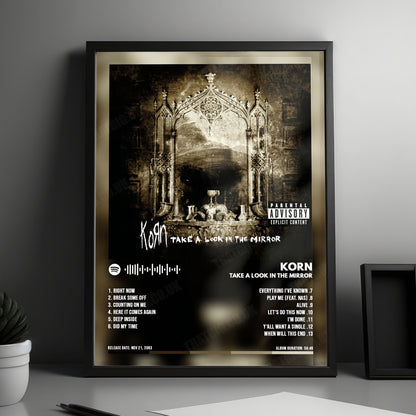 Korn "Take a Look in the Mirror " Album Cover Poster - with Complete Tracklist