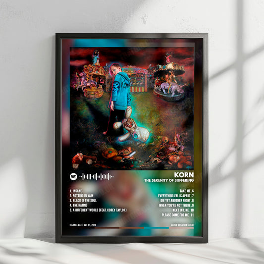 Korn "The Serenity of Suffering " Album Cover Poster - with Complete Tracklist