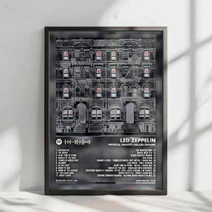 Led Zeppelin "Physical Graffiti" Album Cover Poster - with Complete Tracklist