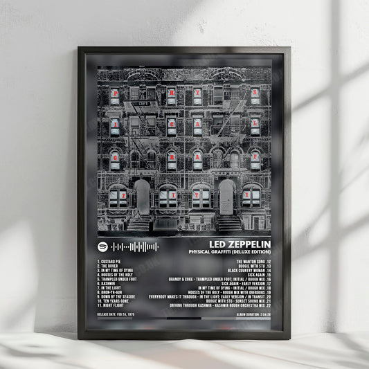 Led Zeppelin "Physical Graffiti" Album Cover Poster - with Complete Tracklist