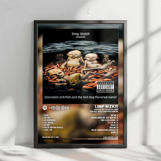 Limp Bizkit "Chocolate Starfish and the Hot Dog Flavored Water " Album Cover Poster - with Complete Tracklist