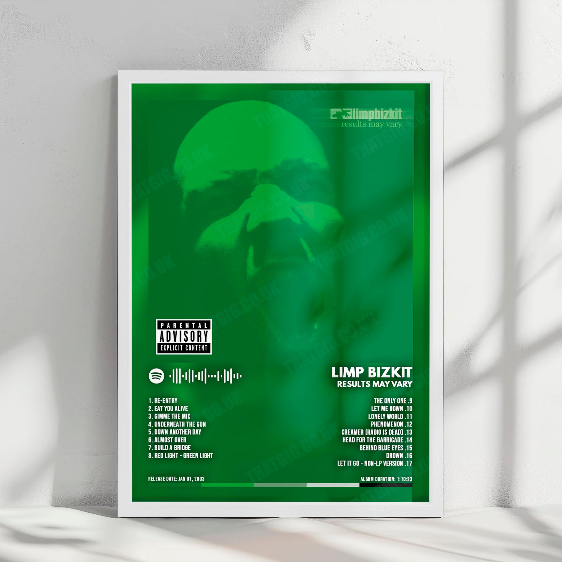 Limp Bizkit "Results May Vary " Album Cover Poster - with Complete Tracklist
