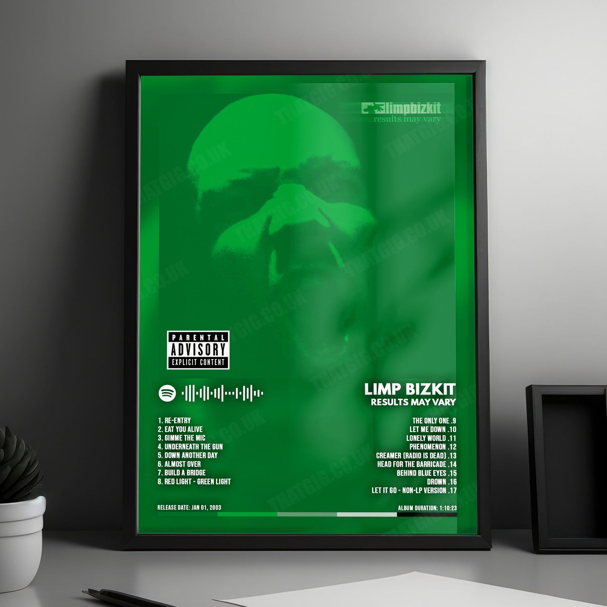 Limp Bizkit "Results May Vary " Album Cover Poster - with Complete Tracklist