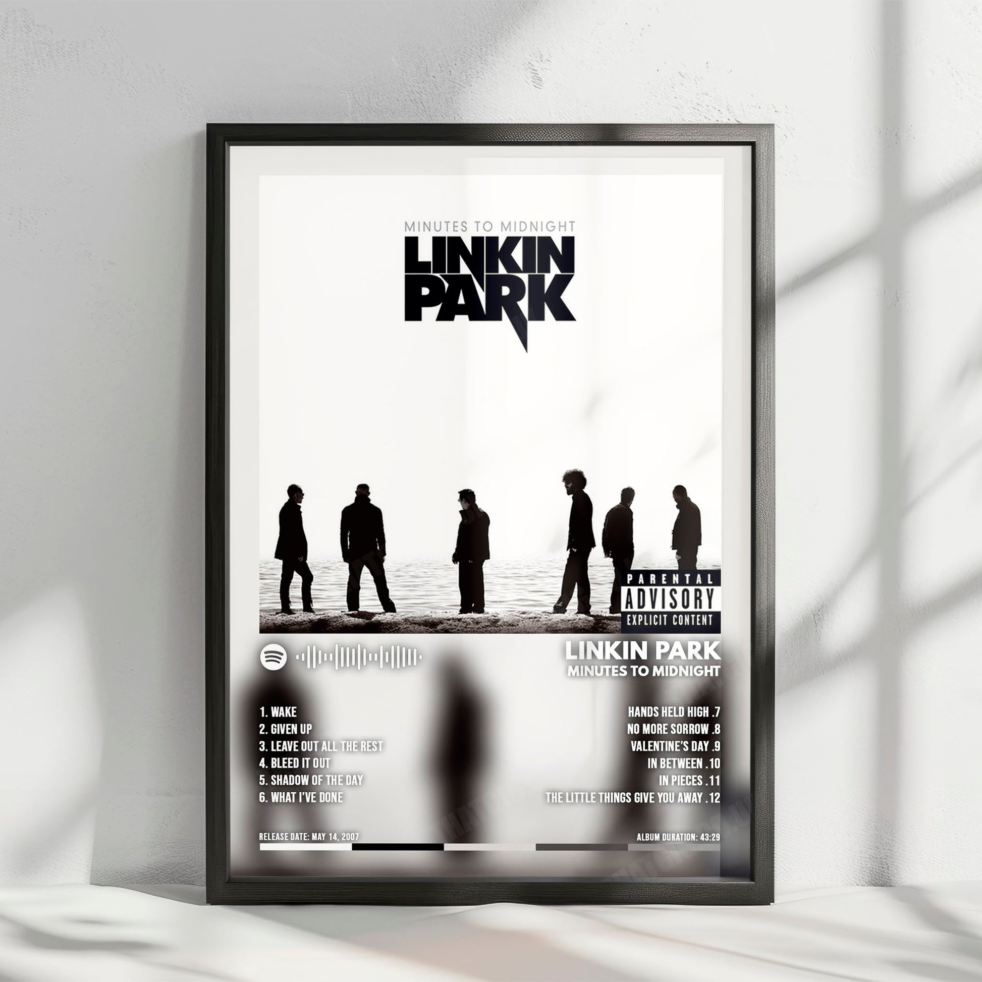 Linkin Park "Minutes to Midnight" Album Cover Poster - with Complete Tracklist