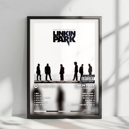 Linkin Park "Minutes to Midnight" Album Cover Poster - with Complete Tracklist