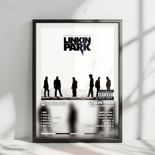 Linkin Park "Minutes to Midnight" Album Cover Poster - with Complete Tracklist