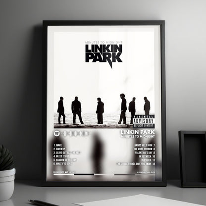 Linkin Park "Minutes to Midnight" Album Cover Poster - with Complete Tracklist