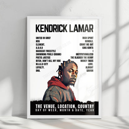 Kendrick Lamar Setlist Poster - Festhalle, Frankfurt - October 31st, 2022