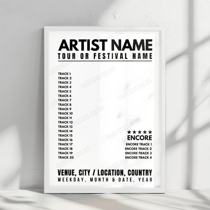 Request Any Gig Setlist Poster