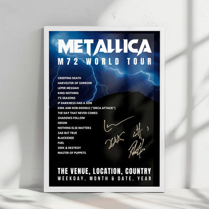 Metallica Setlist Poster - Levi's Stadium, Santa Clara - June 22nd, 2025