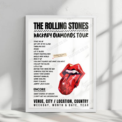 The Rolling Stones Setlist Poster - Lumen Field, Seattle, USA - May 15th, 2024