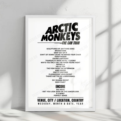 Arctic Monkeys Setlist Poster - Festival Site, Glenworth Valley - December 29th, 2022