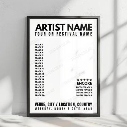 Request Any Gig Setlist Poster