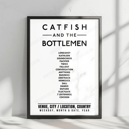 Catfish and the Bottlemen Setlist Poster - Little John's Farm, Reading - August 27th, 2021