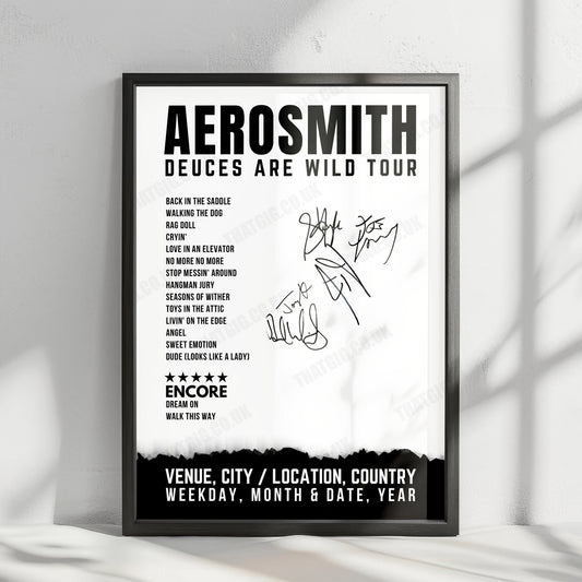 Aerosmith Setlist Poster - Park Theater at Park MGM, Las Vegas - April 26th, 2019