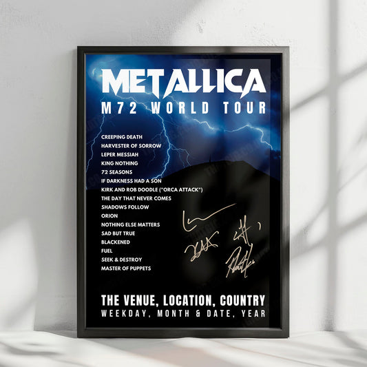 Metallica Setlist Poster - The Dome at America's Center, St. Louis - November 5th, 2023