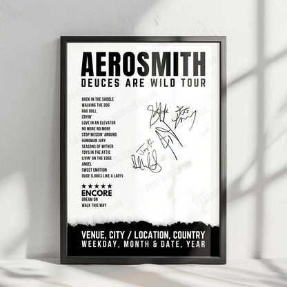 Aerosmith Setlist Poster - Borgata Event Center, Atlantic City - August 18th, 2019