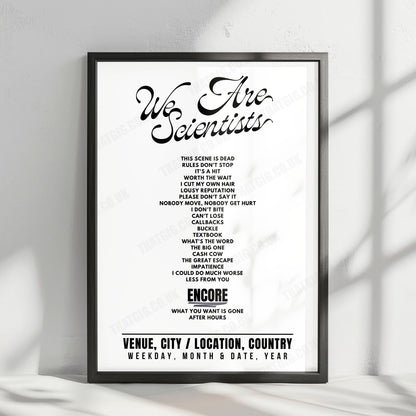 We Are Scientists Setlist Poster - Columbia Theater, Berlin - May 7th, 2025