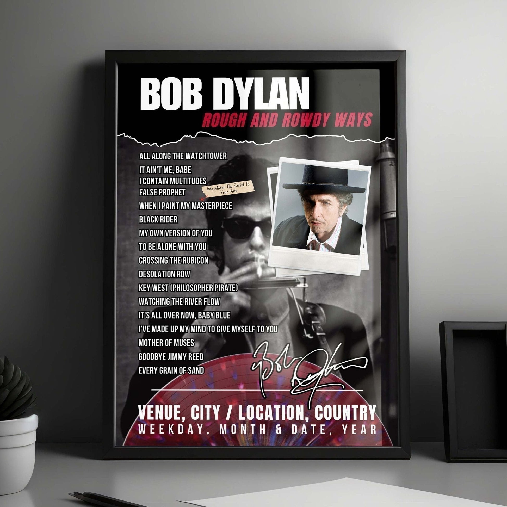 Bob Dylan Setlist Poster - BIC Windsor Hall, Bournemouth - November 1st, 2024