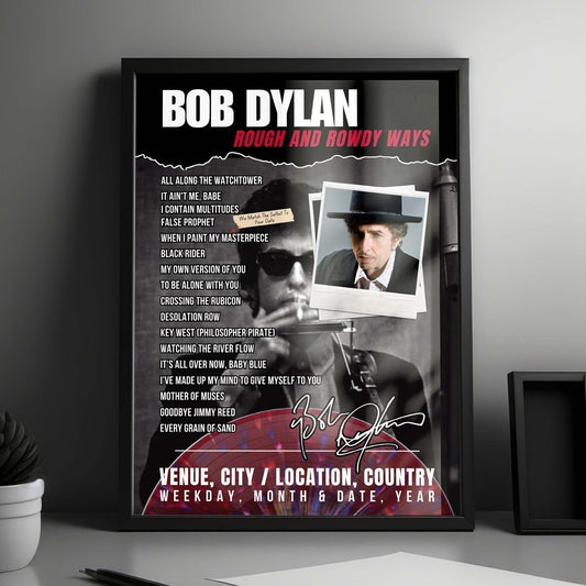 Bob Dylan Setlist Poster - BIC Windsor Hall, Bournemouth - November 1st, 2024