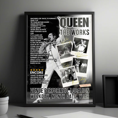 Queen Setlist Poster - Festhalle, Frankfurt - September 26th, 1984