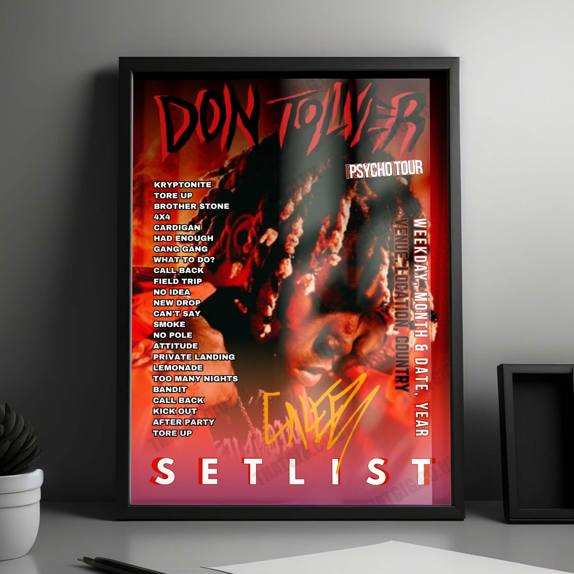 Don Toliver Setlist Poster - AFAS Live, Amsterdam - May 26th, 2025