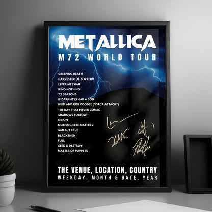 Metallica Setlist Poster - Magna Racino, Ebreichsdorf - June 1st, 2024