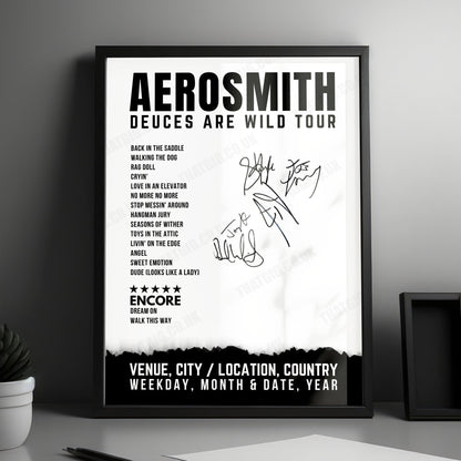 Aerosmith Setlist Poster - Park Theater at Park MGM, Las Vegas - April 26th, 2019