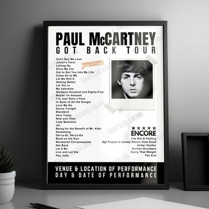 Paul McCartney Setlist Poster - Coors Field, Denver - October 11th, 2025