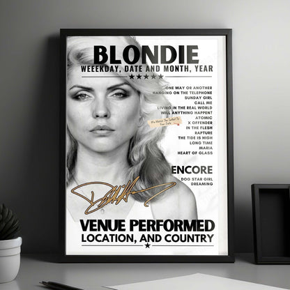 Blondie Setlist Poster - Malahide Castle & Gardens - June 28th, 2023