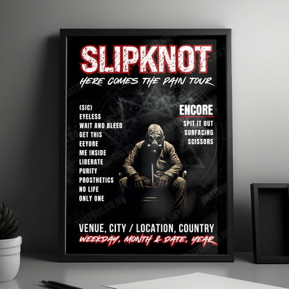 Slipknot Setlist Poster - The O2 Arena, London, England - December 20th, 2024