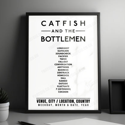 Catfish and the Bottlemen Setlist Poster - Little John's Farm, Reading - August 27th, 2021
